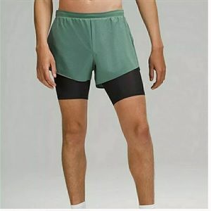 Lululemon Men’s Lightweight Lined 2-in-1 Running Shorts Size Medium Bin 131